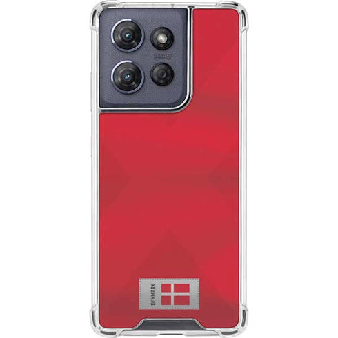 Denmark Soccer Flag Moto G 5G (2025) Clear Case